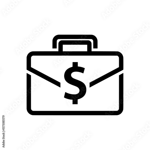 Business briefcase with dollar symbol for finance and entrepreneurship