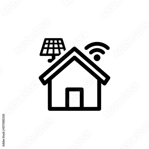 Smart home technology with solar panel and wireless signal