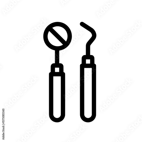 Dental tools for oral hygiene without warning symbol