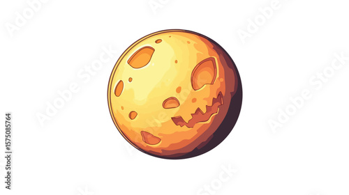 Mystical Moon with Bat Icon Vector Illustration for Designers