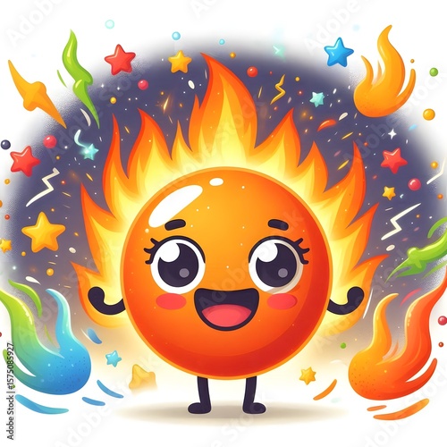 sun with fire