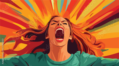 Calm Female Character Illustration for Vector Artwork