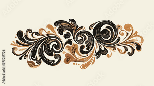 Elegant Calligraphy Swirls Design for Graphic Projects