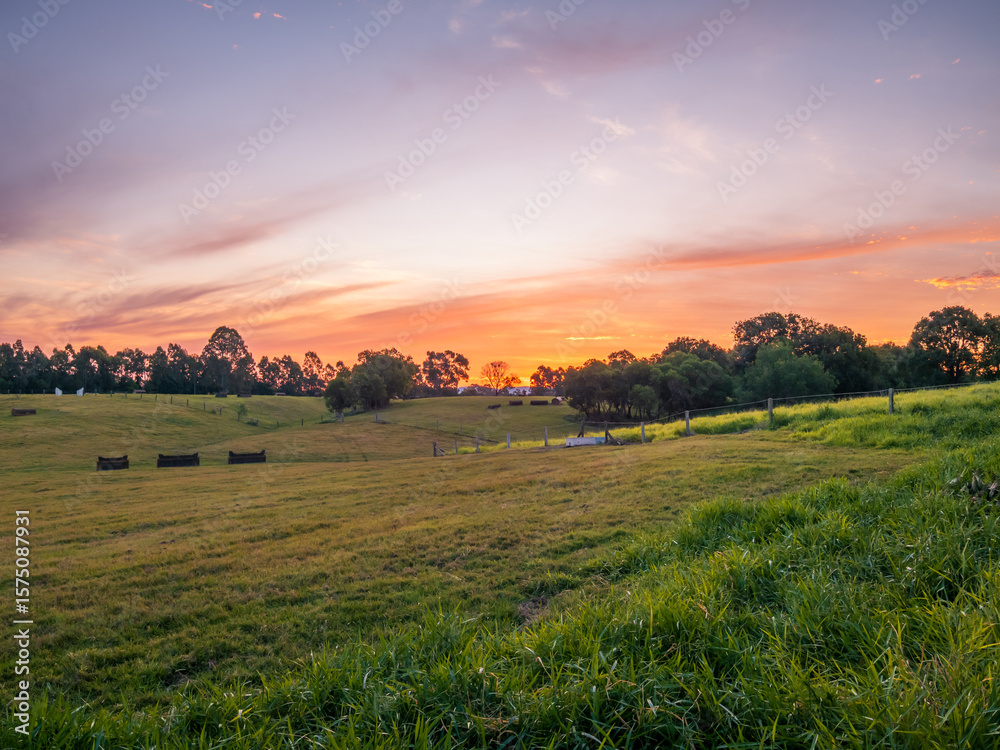 Fototapeta premium Sunset Over The Field