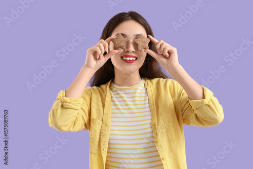 Young Asian woman with star...