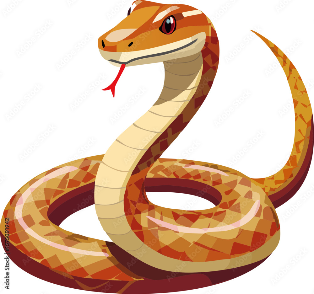 Fototapeta premium vector illustration of a cartoon snake