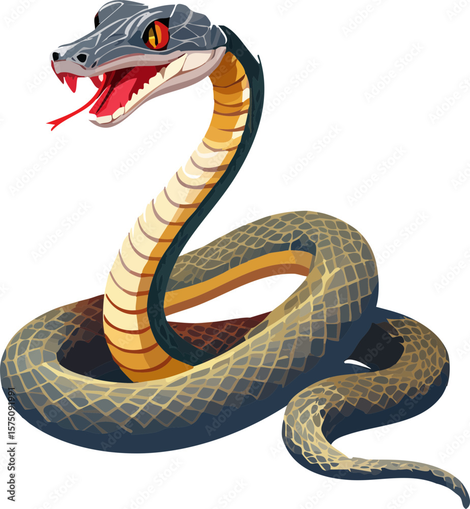 Fototapeta premium snake on white