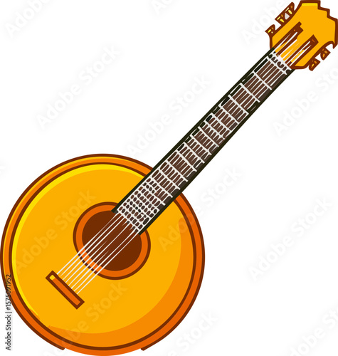 acoustic guitar isolated on white
