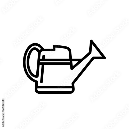 Watering can outline for gardening and plant care