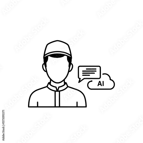 User interacting with AI technology in casual settings