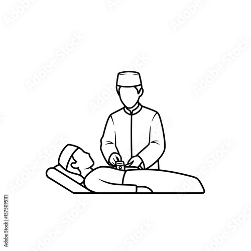 Healthcare professional examining patient in a medical setting