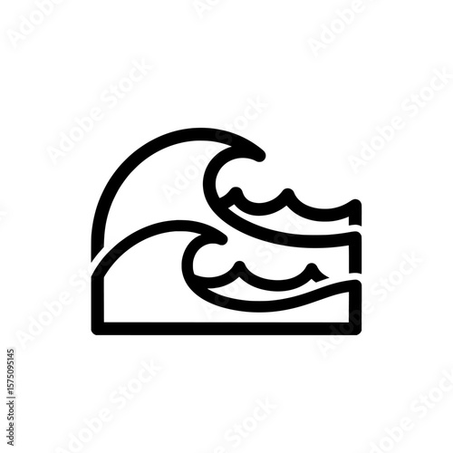 Stylized ocean waves representing movement and natural beauty
