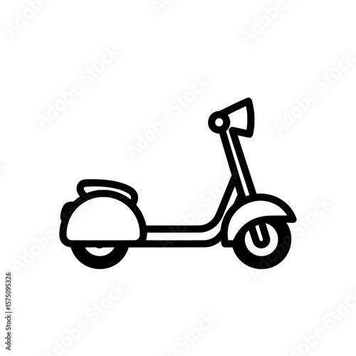 Simple scooter outline for modern transportation needs