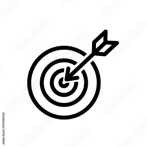 Target with arrow symbol for goal achievement and focus