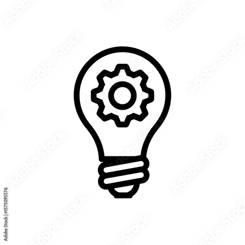 Light bulb with gear symbolizing innovation and creativity for business ideas