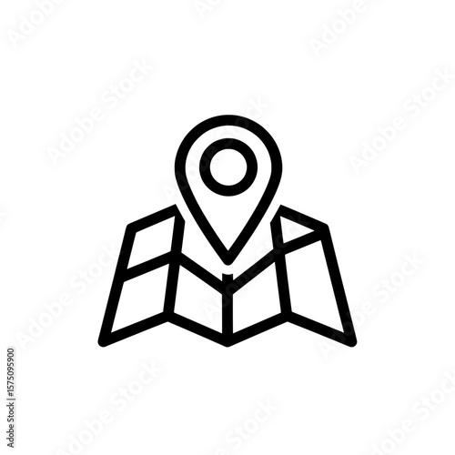 Location pin on map concept for navigation and travel applications