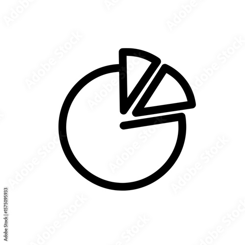 Simple pie chart representation with clear segments suitable for data presentation