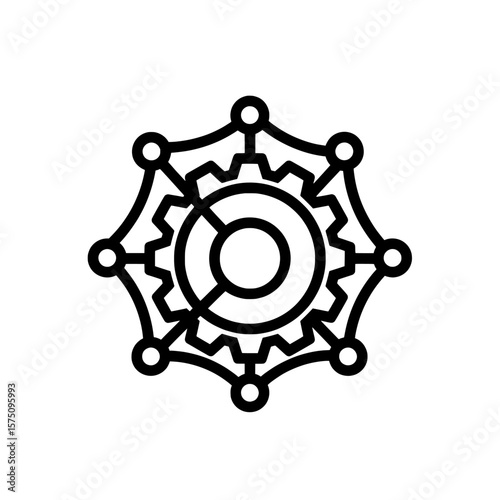Cogs and gears in circular pattern for mechanical applications