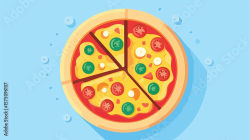 Modern Pizza Flat Vector Icon Design for Creative Projects