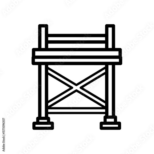 Construction scaffolding structure for building support and maintenance