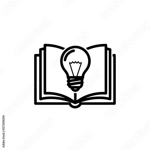 Book with light bulb concept representing knowledge and ideas