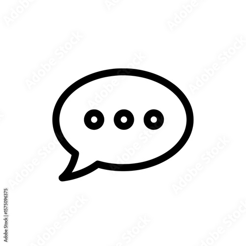 Speech bubble with dots for conversation or messaging