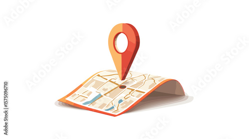 Precise Point of Location Marker on White Background