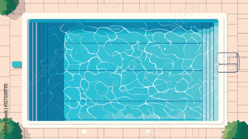 Luxurious Professional Swimming Pool with Elegant Paths for Relaxing Dip