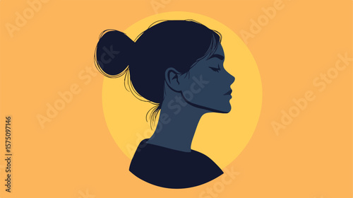Casual Female Avatar Woman Portrait for Professional Profile