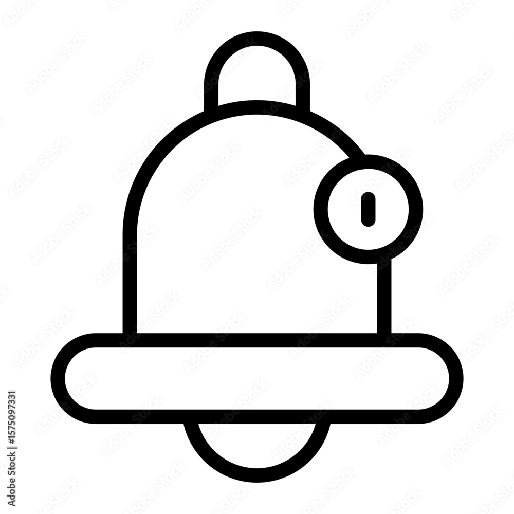 Obraz premium Notification BellVector Line Icon Design