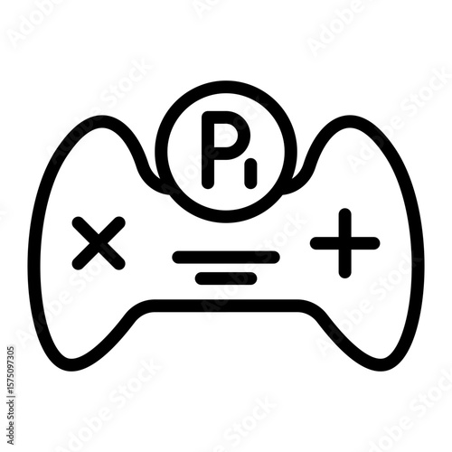 Single Player IconVector Line Icon Design