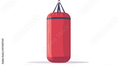 Professional Punching Bag Flat Vector Illustration for Fitness
