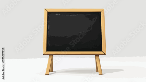 Realistic Chalkboard with Stand Vector Isolated for Presentations