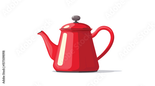 Modern Red Kettle Isolated on White Background for Kitchen Designs