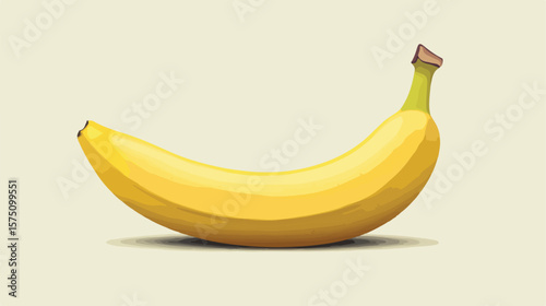 Ripe Banana Flat Vector Illustration for Fresh and Organic Concept