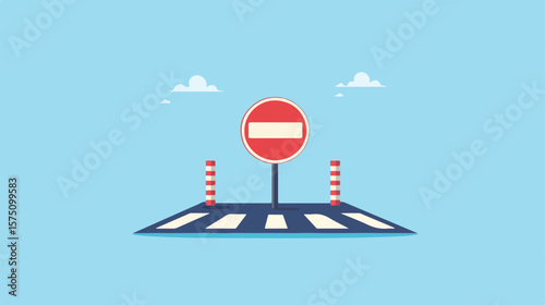 Modern Road Sign Icon Graphic Vector Illustration