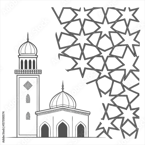 vector illustration of a mosque