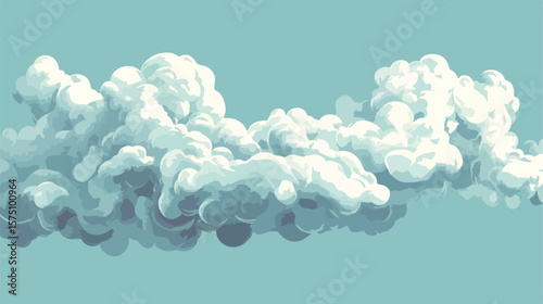 Vibrant Smoke Trail Cartoon Illustration for Creative Projects