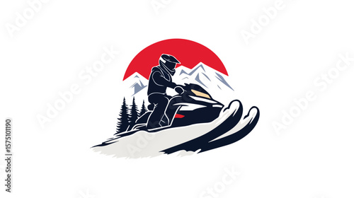 Stylish Snowmobile Logo Design for Professional Branding