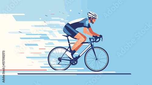Modern Sport Design Flat Vector Illustration