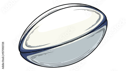Stylized Rugby Ball Vector Illustration for Sports Themed Designs and Advertising Campaigns