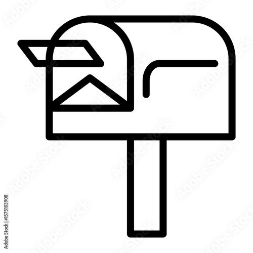 Mail Boxvector line icon design