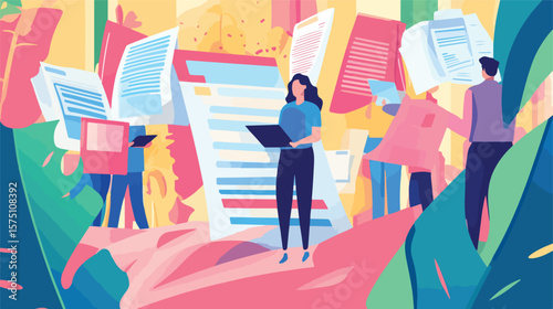 Modern Journalism Design Flat Vector Illustration