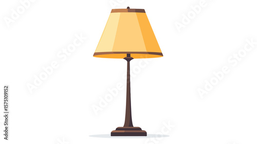 Modern Flat Vector Lamp Design on White Background