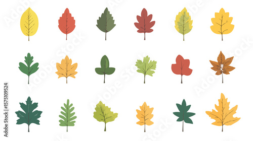 Green leaf icon isolated on white background for nature design