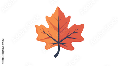 Green Leaf Icon Isolated on White Background - Vector Illustration