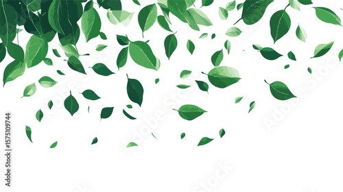 Vibrant Leaves Vector Isolated on White Background for Design Projects