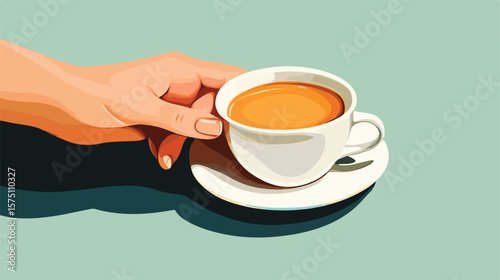 Isolated Hand giving Cup - Creative Illustration for Designs