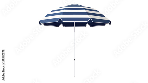 Vibrant Beach Umbrella Illustration on White Background