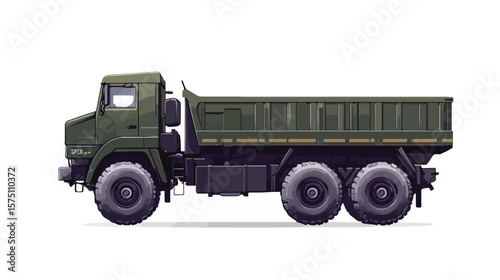 Professional Isolated Lorry Truck on White Background